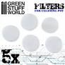 5x Airbrush Cleaning Pot Filters Green Stuff World